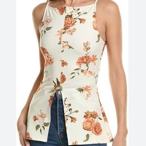 Orange floral top WWW